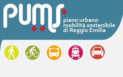 Logo del Piano urbano mobilità sostenibile di Reggio Emilia